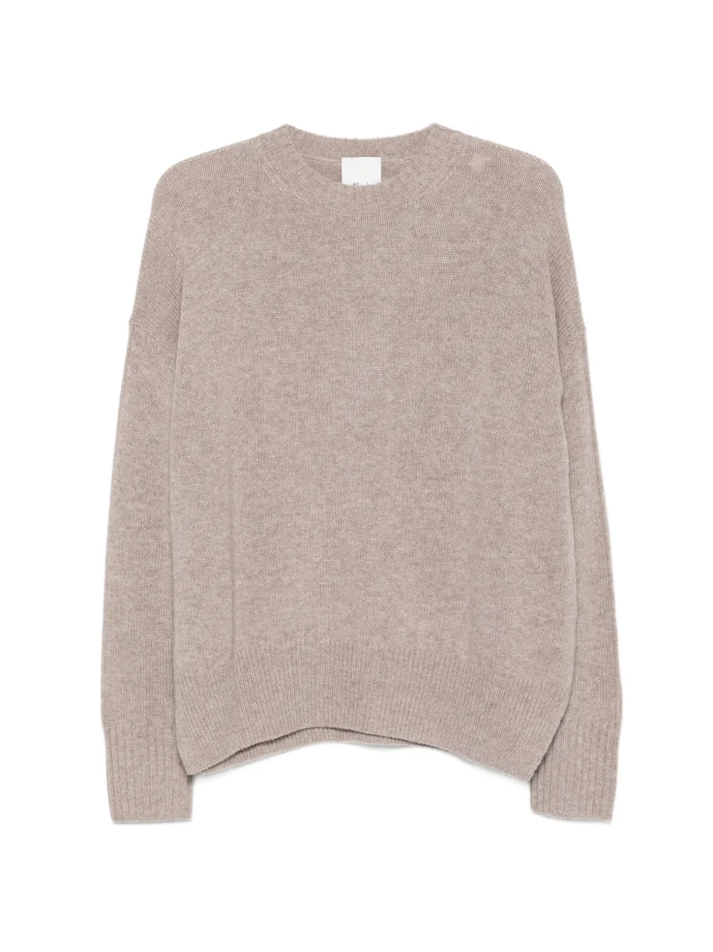 Allude ribbed-knit crew-neck knit
