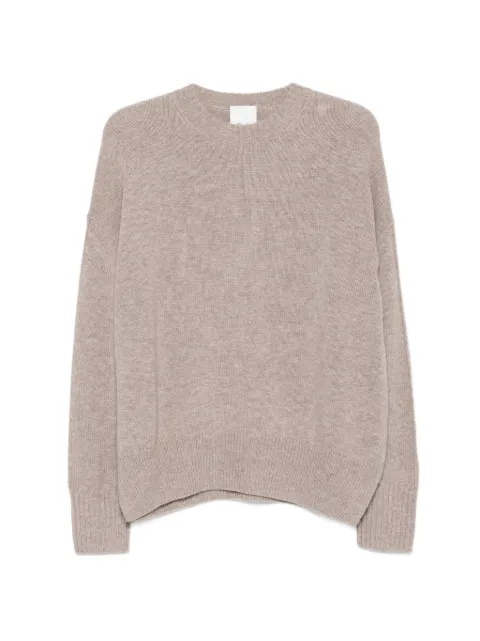 Allude ribbed-knit crew-neck knit
