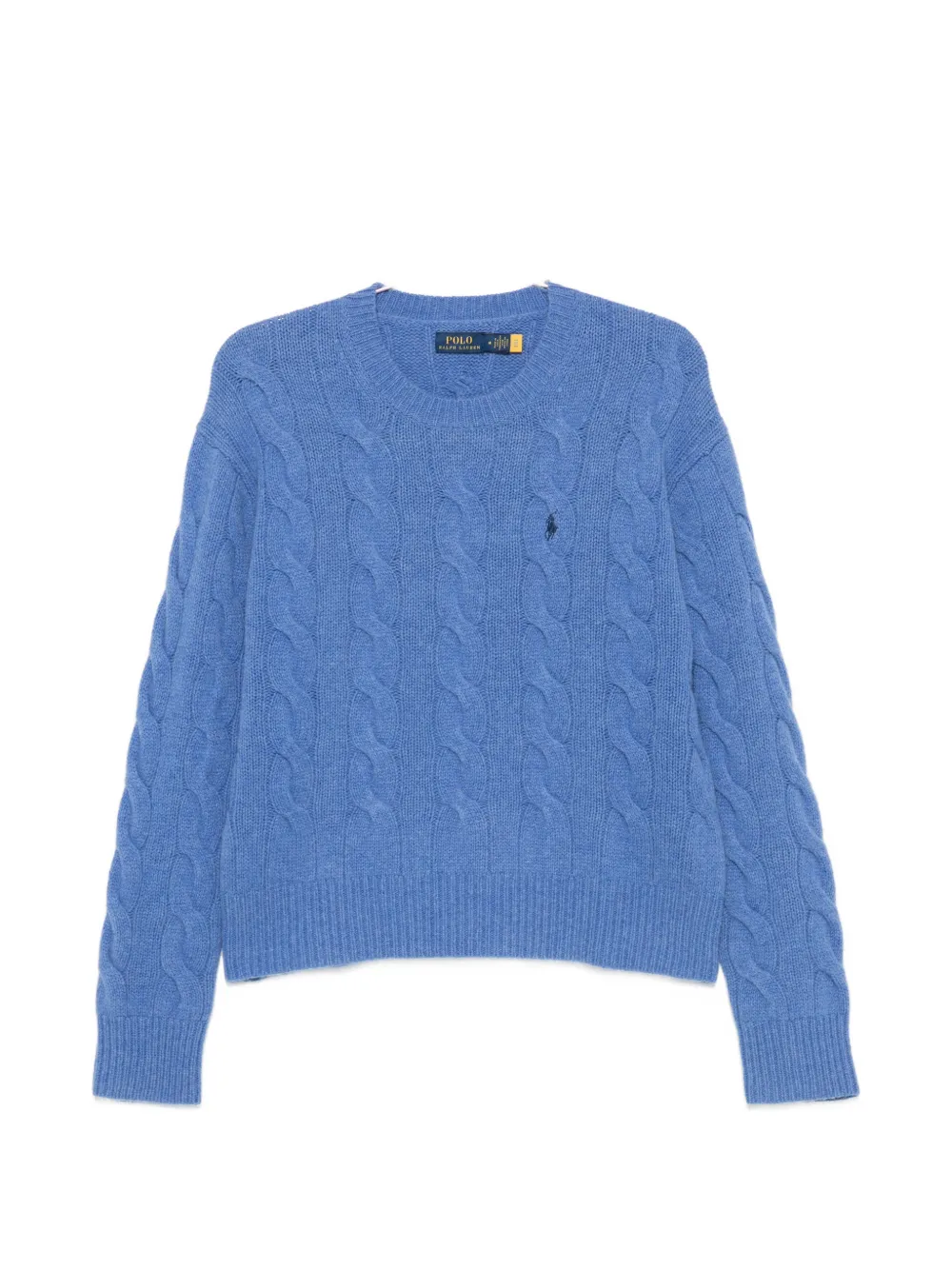 Polo Ralph Lauren cable-knit logo-embroidered sweater - Blau