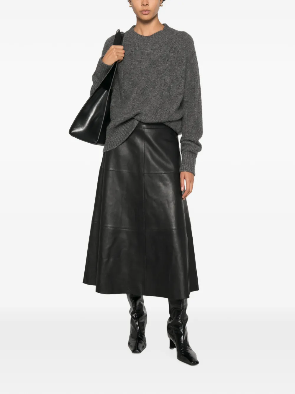 Allude Geweven trui met raglan mouwen Grijs