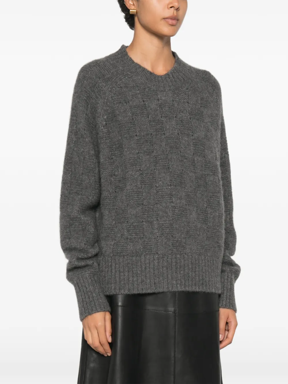 Allude Geweven trui met raglan mouwen Grijs
