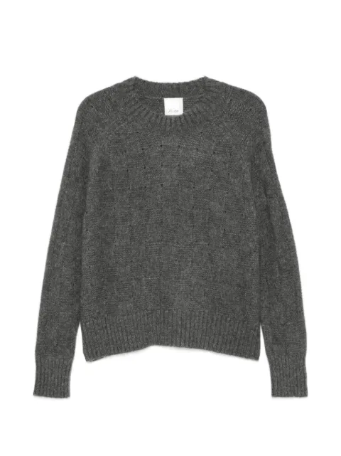 Allude basket-weave raglan-sleeve sweater