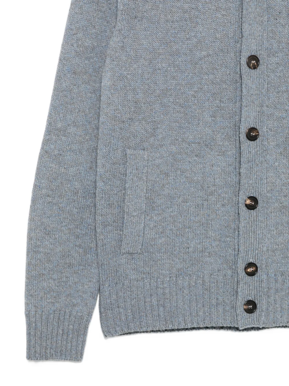 Zanone Vest met hoge hals en knopen Blauw
