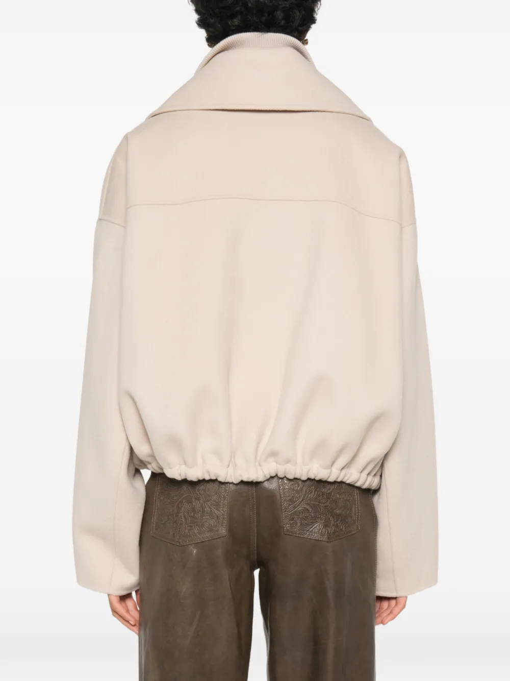 Sportmax Jack met elastische afwerking en rits Beige