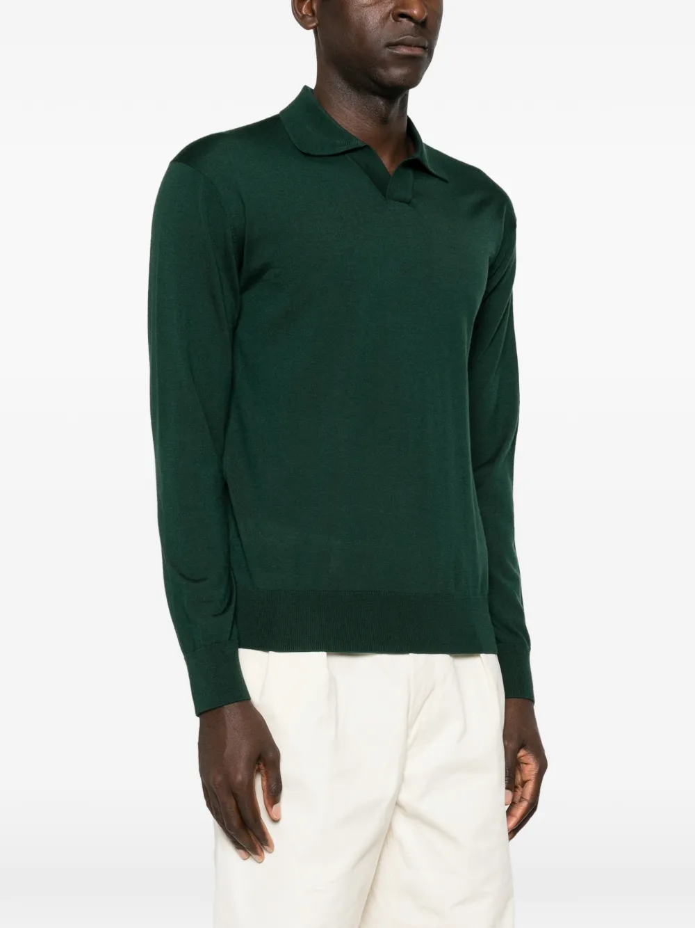Paolo Pecora Wollen poloshirt Groen