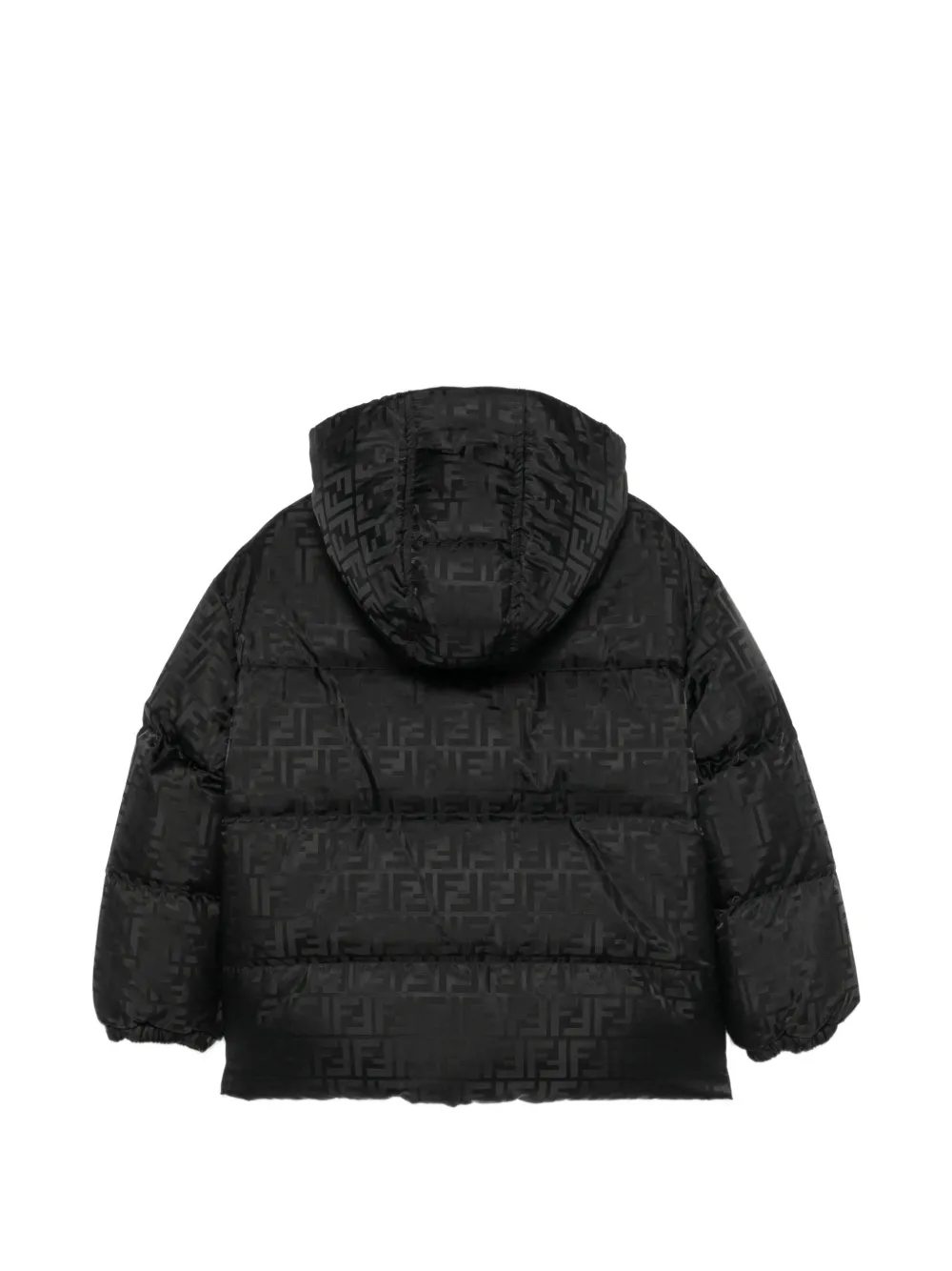 Fendi Kids Gewatteerd jack met FF-logo Zwart