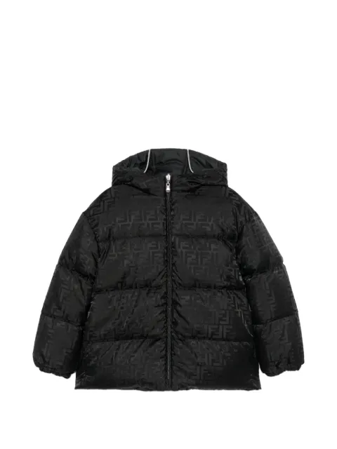 Fendi Kids FF logo quilted jacket