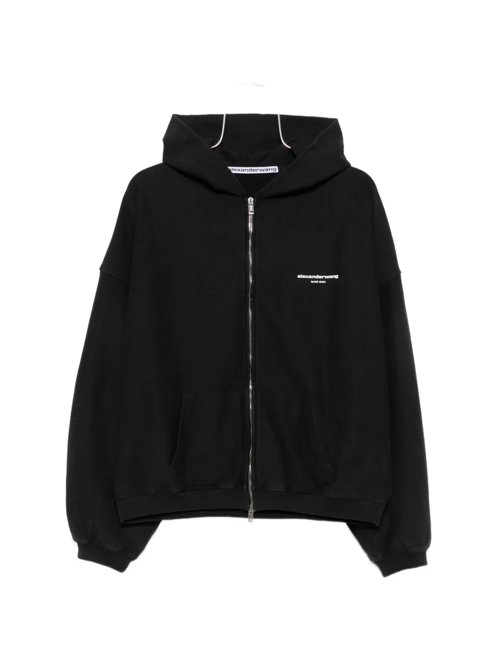 Alexander Wang logo-print hoodie - Schwarz