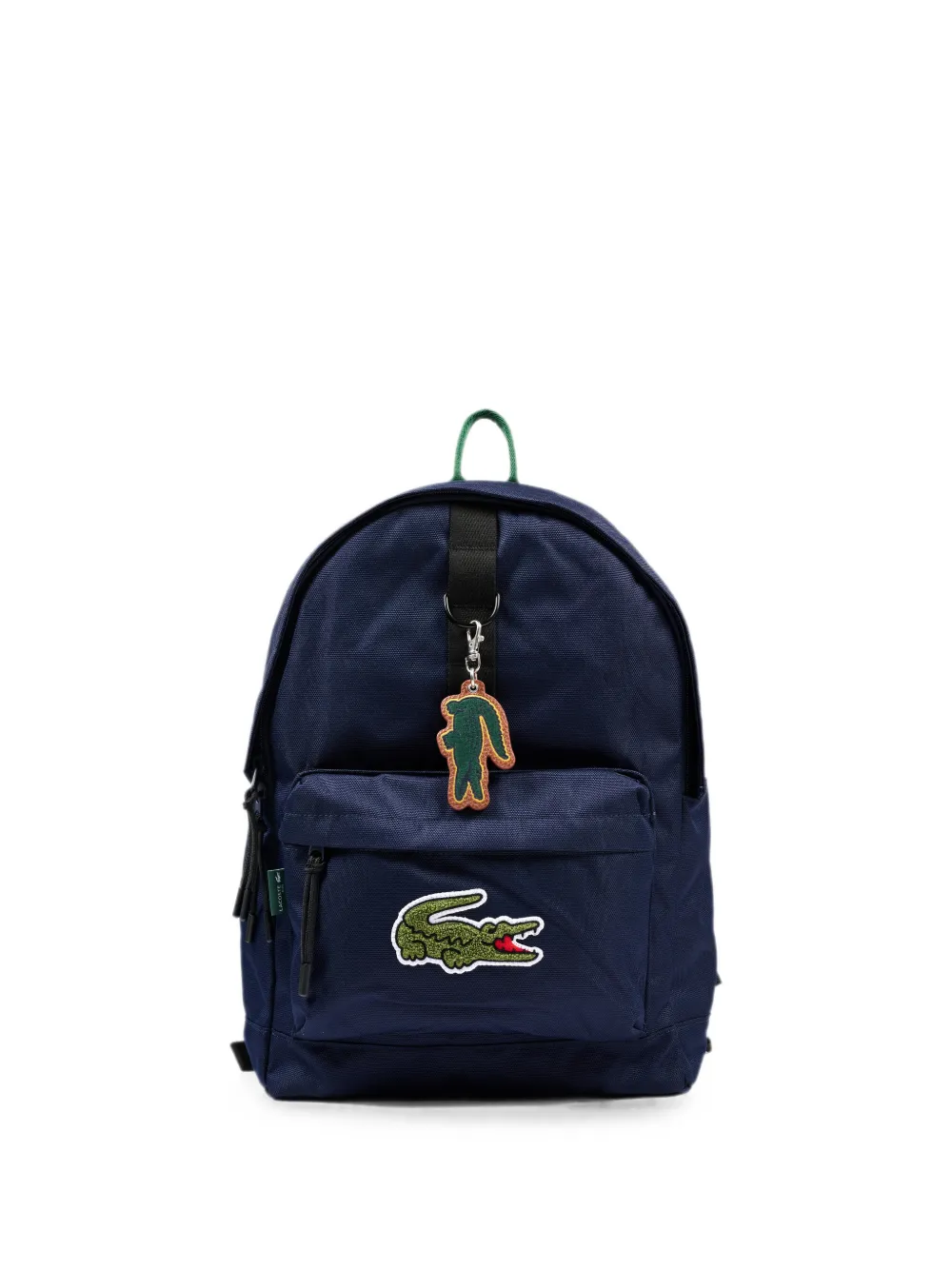 Lacoste Kids logo-patch charm-detail backpack - Blu