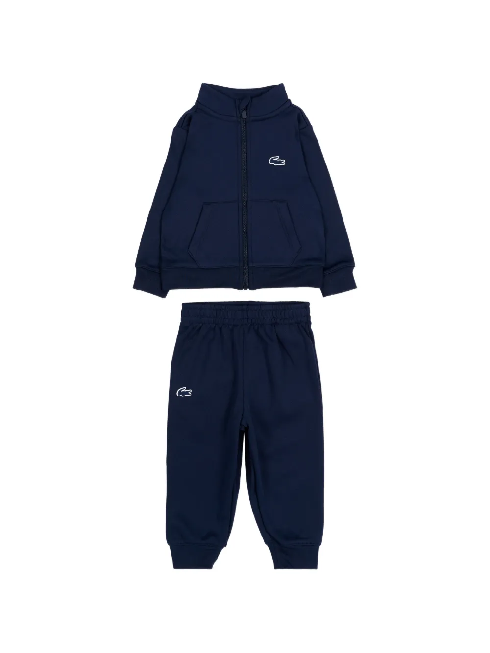 Lacoste Kids logo-patch tracksuit set - Blu