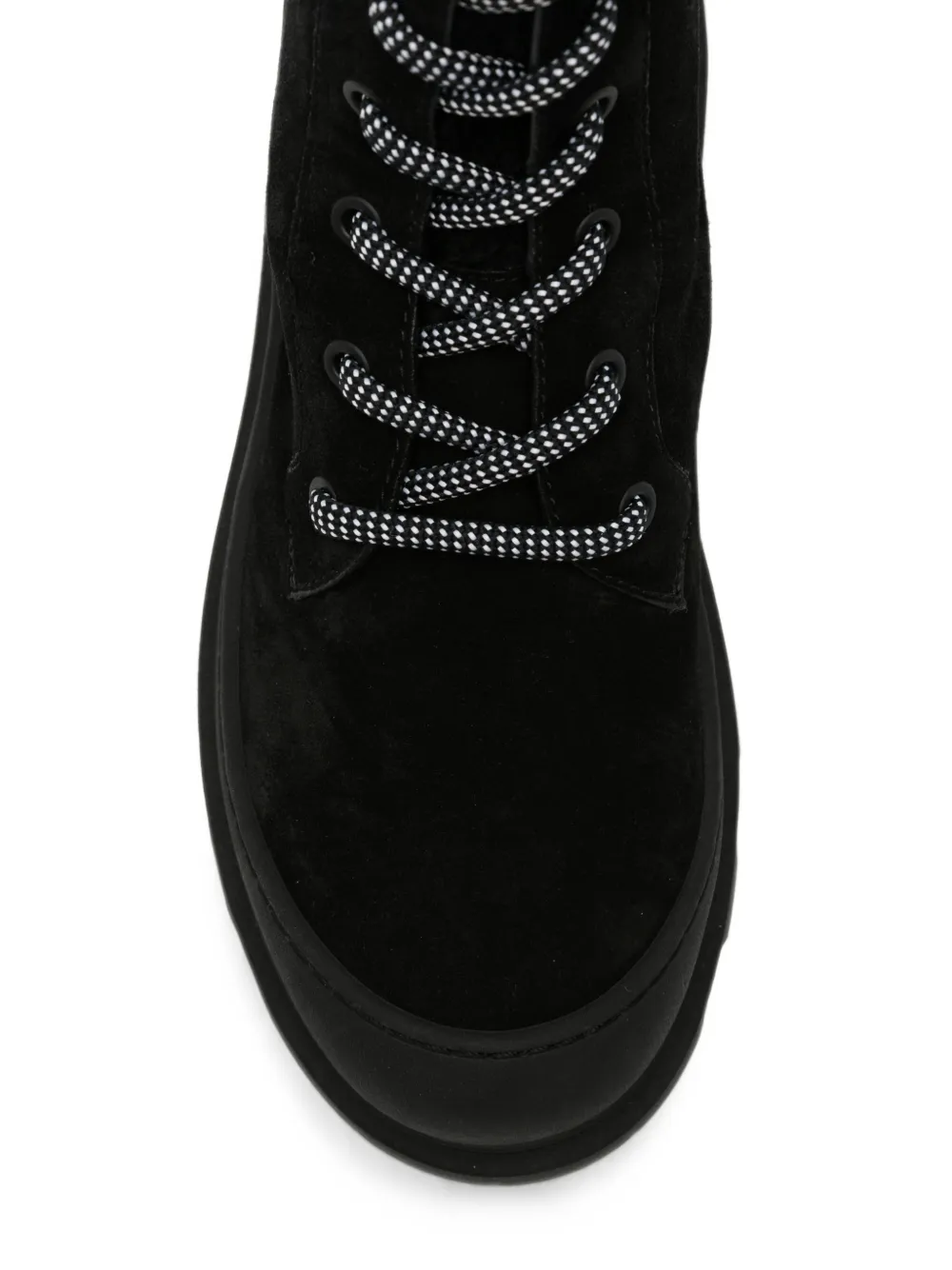 Moncler Vera High lace-up suede boots Zwart