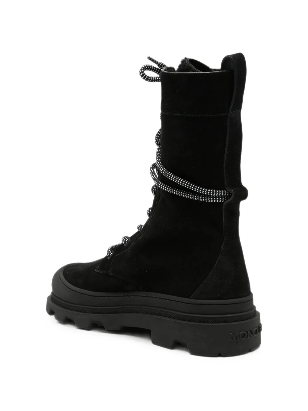Moncler Vera High lace-up suede boots Zwart