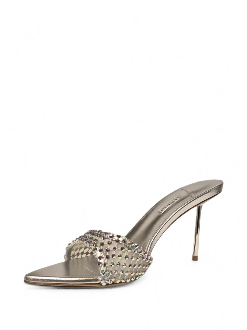 Le Silla Gilda crystal-embellished pointed-toe sandals Zilver