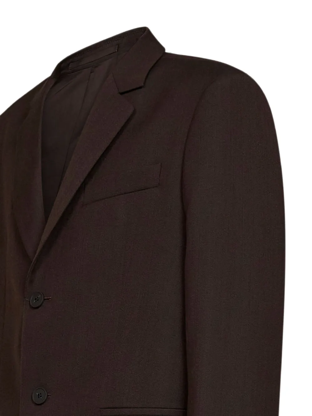 Studio Nicholson Roversi wollen blazer met enkele rij knopen Bruin