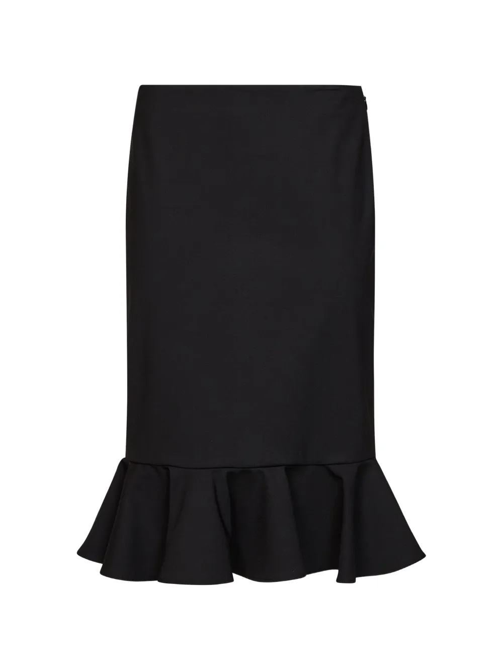 Giuseppe Di Morabito ruffled-hem straight midi skirt - Schwarz