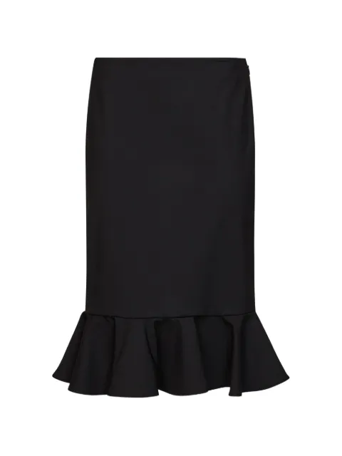 Giuseppe Di Morabito ruffled-hem straight midi skirt