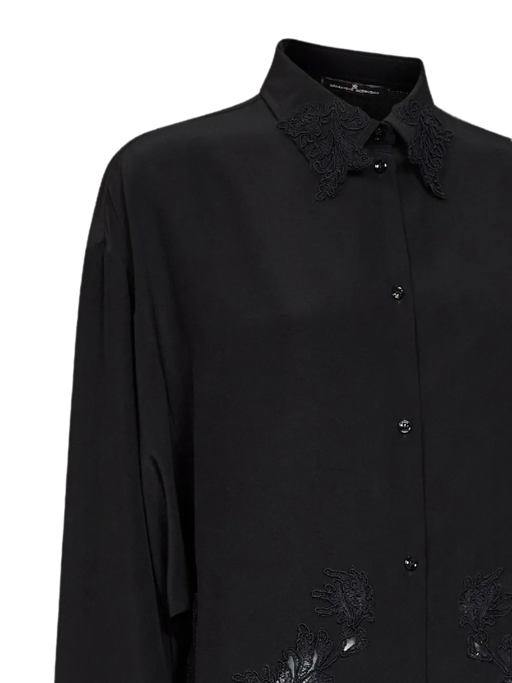 Ermanno Scervino Blouse met kanten detail en knopen Zwart
