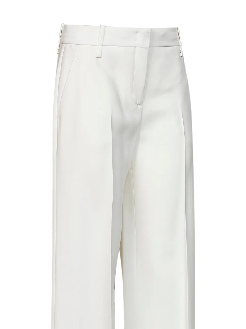 Ermanno Scervino Cropped bootcut plooibroek Wit