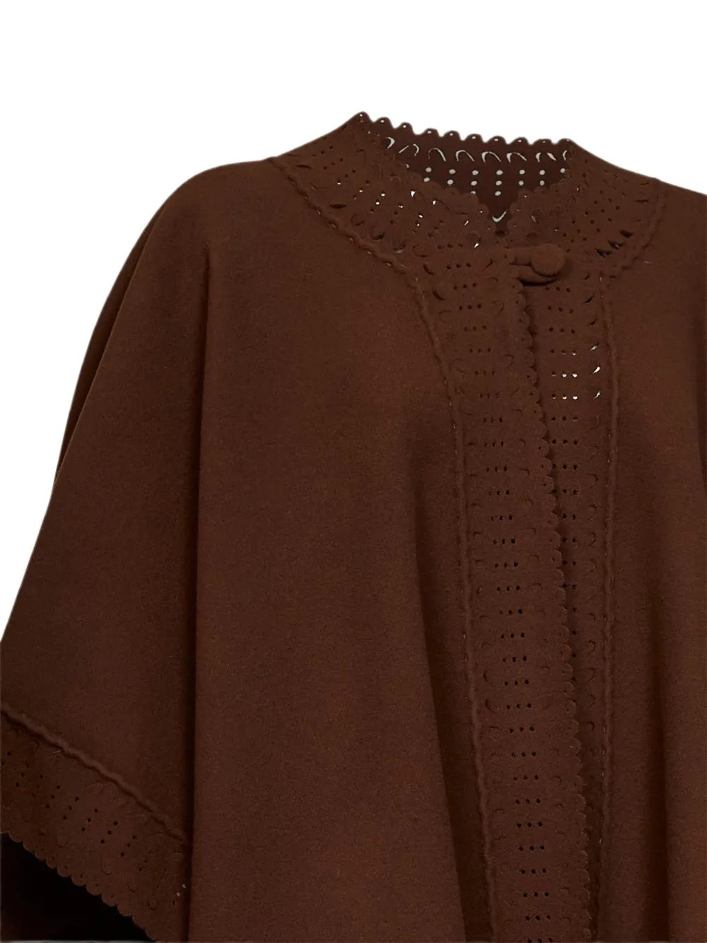 Ermanno Scervino Cape met gewelfde afwerking Bruin