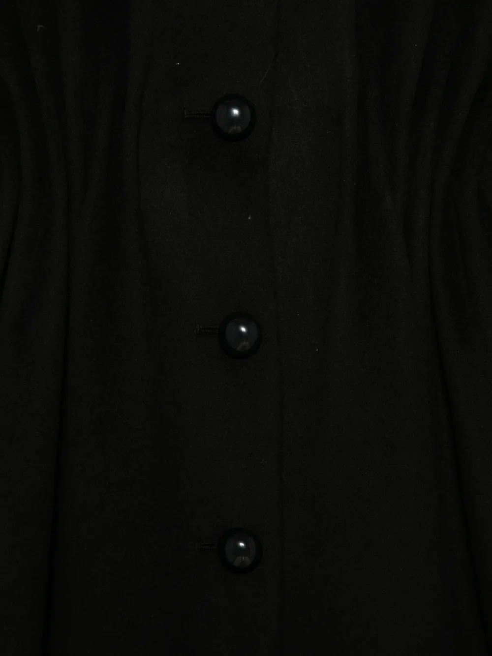 Emporio Armani Jas met hoge hals en ruches Zwart