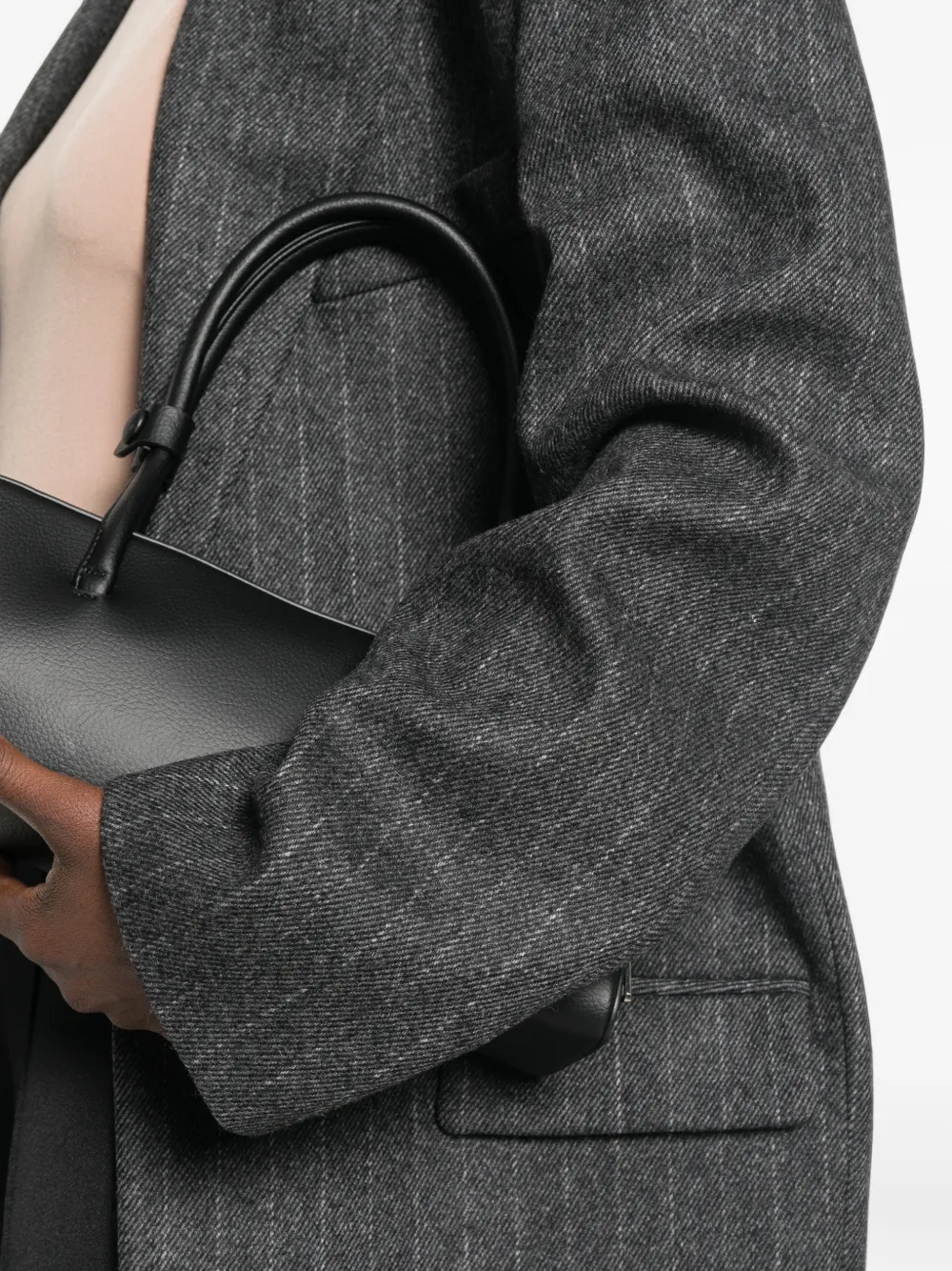 THE ANDAMANE Teresa oversized blazer met krijtstreep Grijs