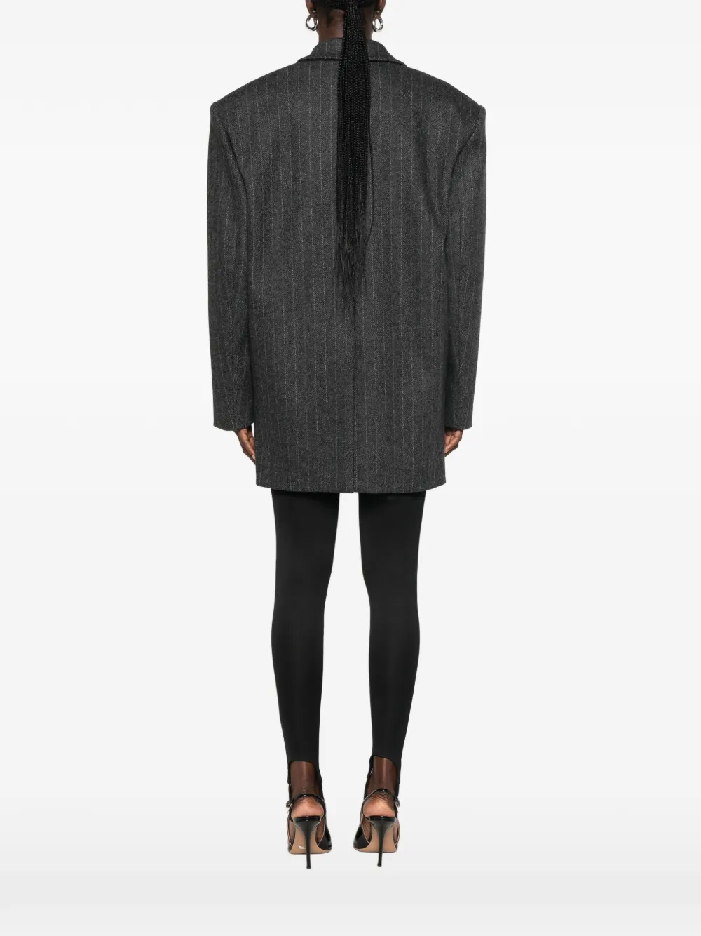 THE ANDAMANE Teresa oversized blazer met krijtstreep Grijs