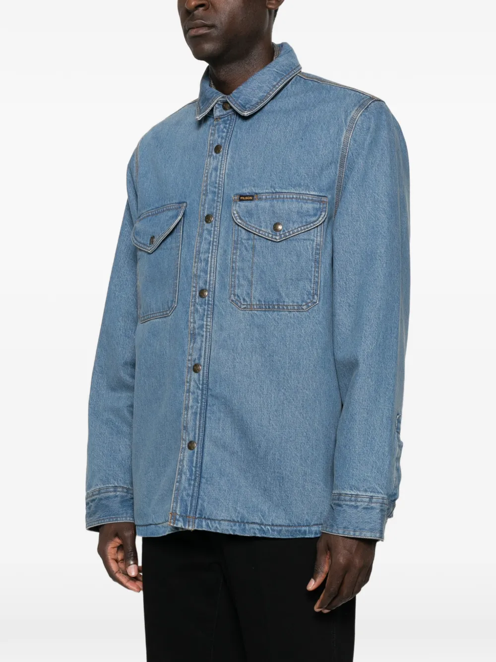 Filson Shirtjack met klepzak Blauw
