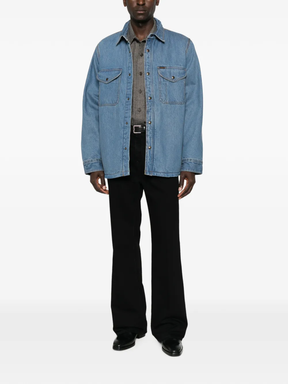 Filson Shirtjack met klepzak Blauw