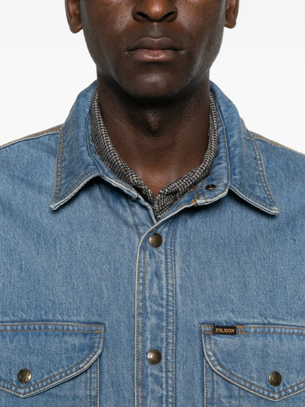 Filson Shirtjack met klepzak Blauw