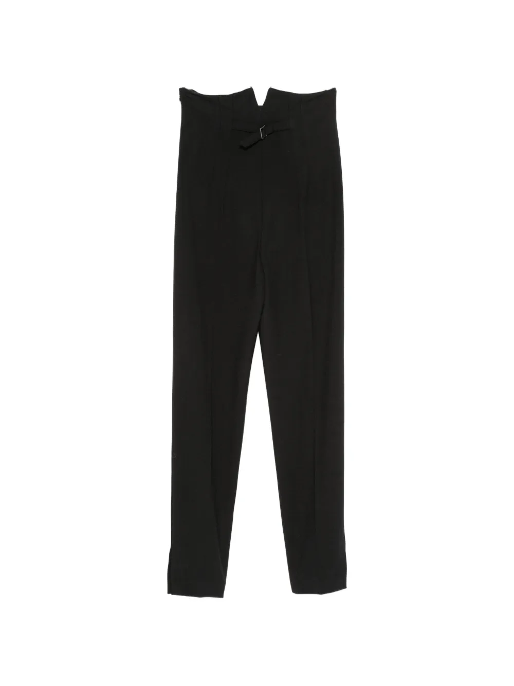 Emporio Armani Slim-fit broek met V-uitgesneden details Zwart