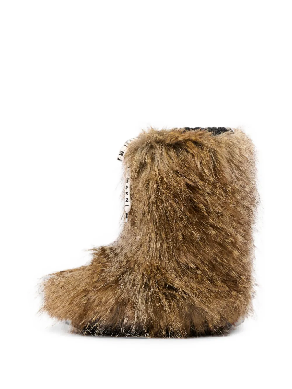 Marni Kids faux-fur drawstring boots Bruin