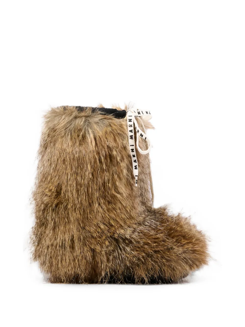 Marni Kids faux-fur drawstring boots Bruin