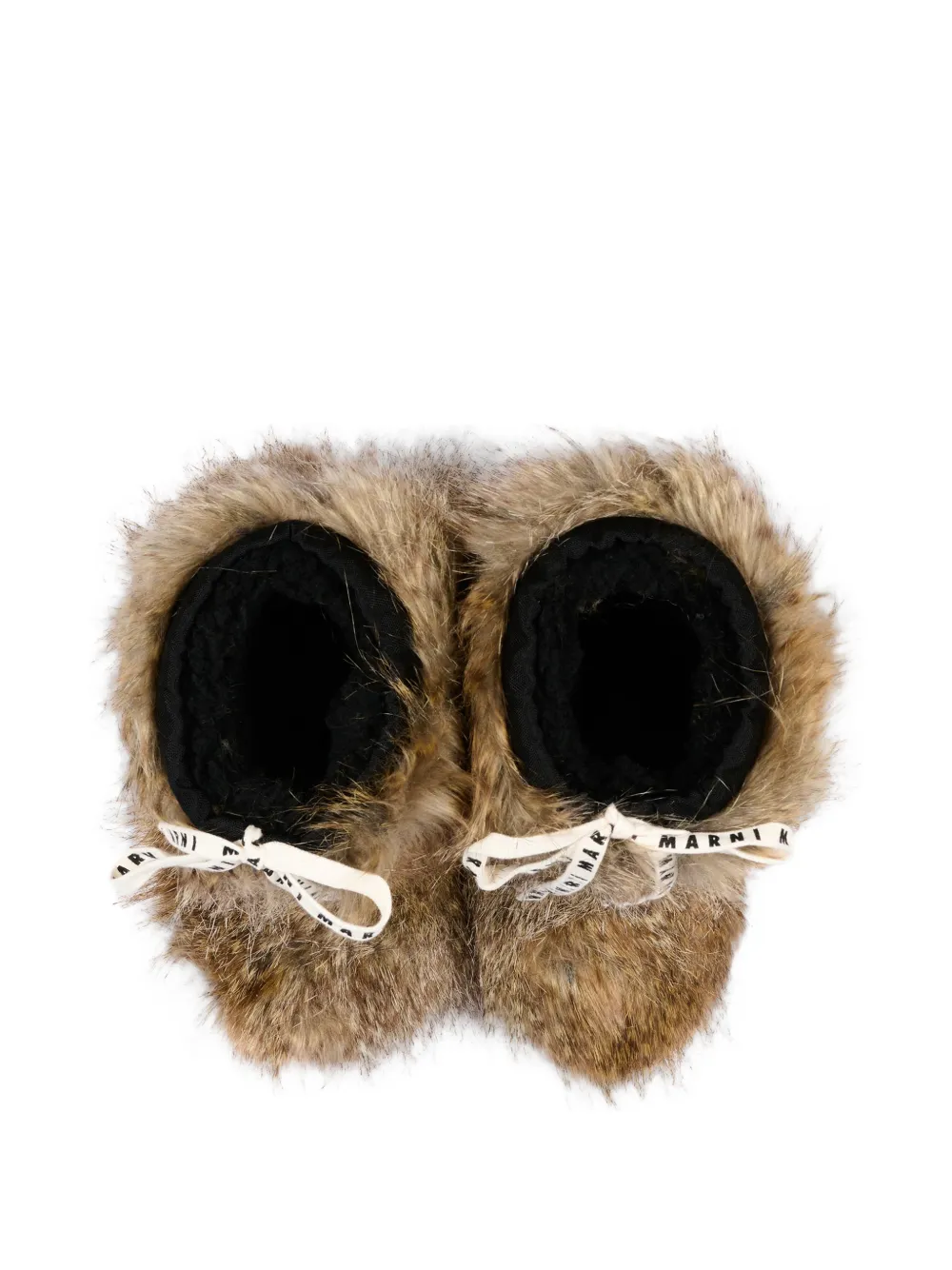 Marni Kids faux-fur drawstring boots Bruin