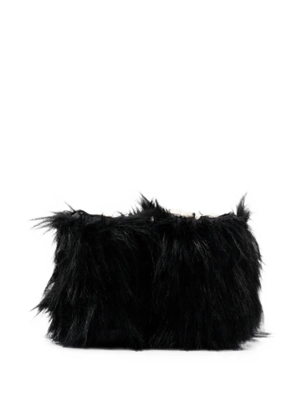 Marni Kids faux-fur logo-lace boots Zwart