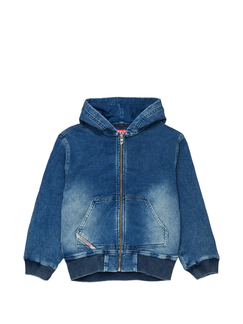 Diesel Kids zip-up hoodie in JoggJeans® - Blu