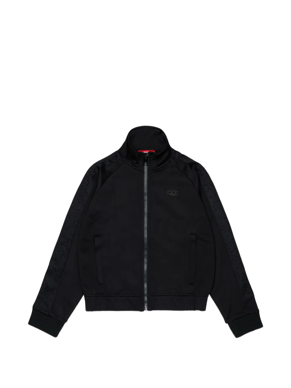 Diesel Kids logo-embellished zip-up sweatshirt - Black