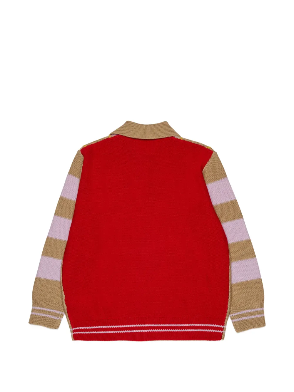 Diesel Kids Polotrui van wolblend met argyle-patroon Beige