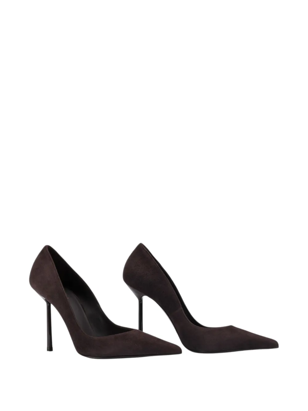 Le Silla Vivienne pointed-toe suede pumps Bruin