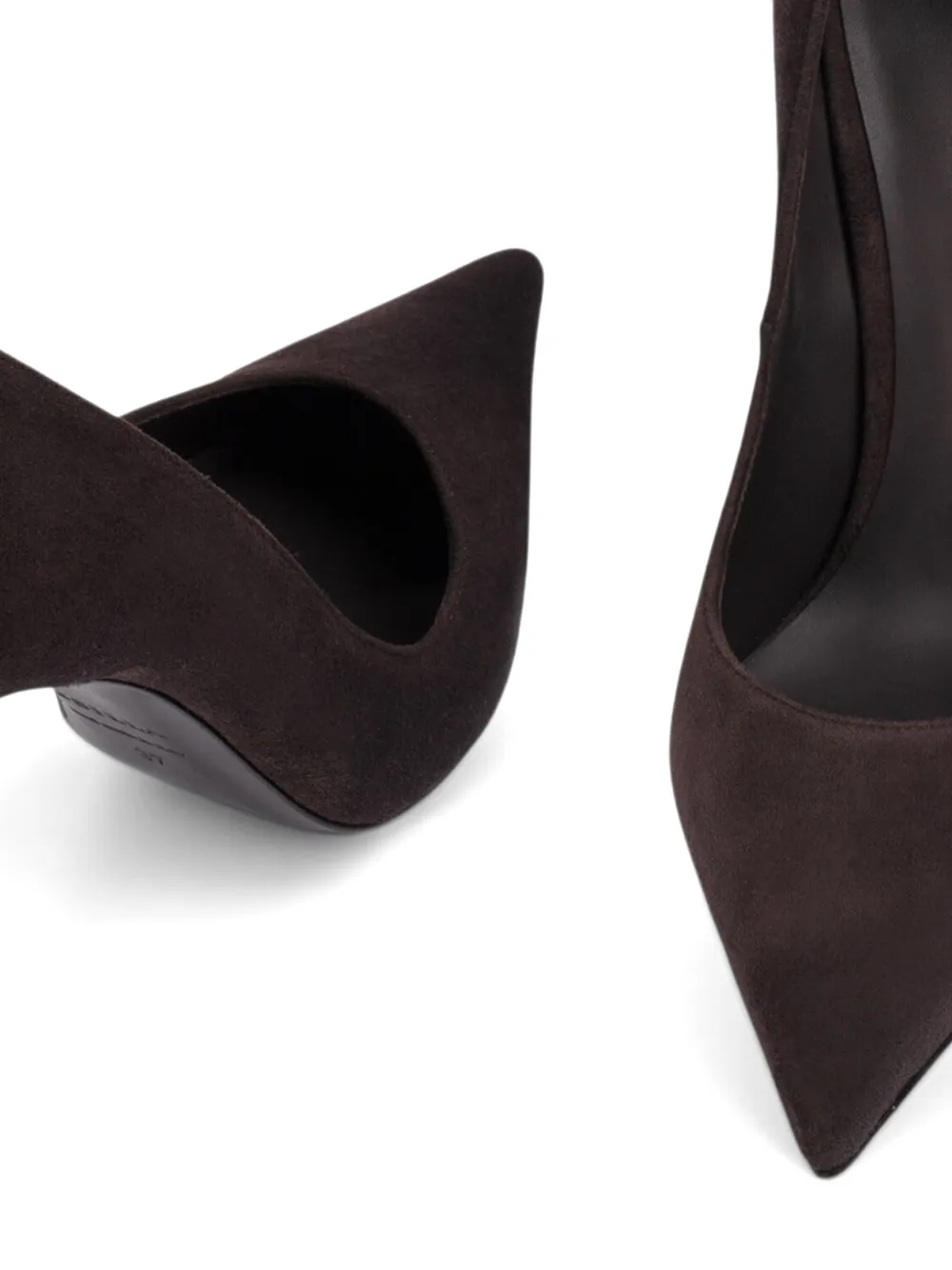 Le Silla Vivienne pointed-toe suede pumps Bruin