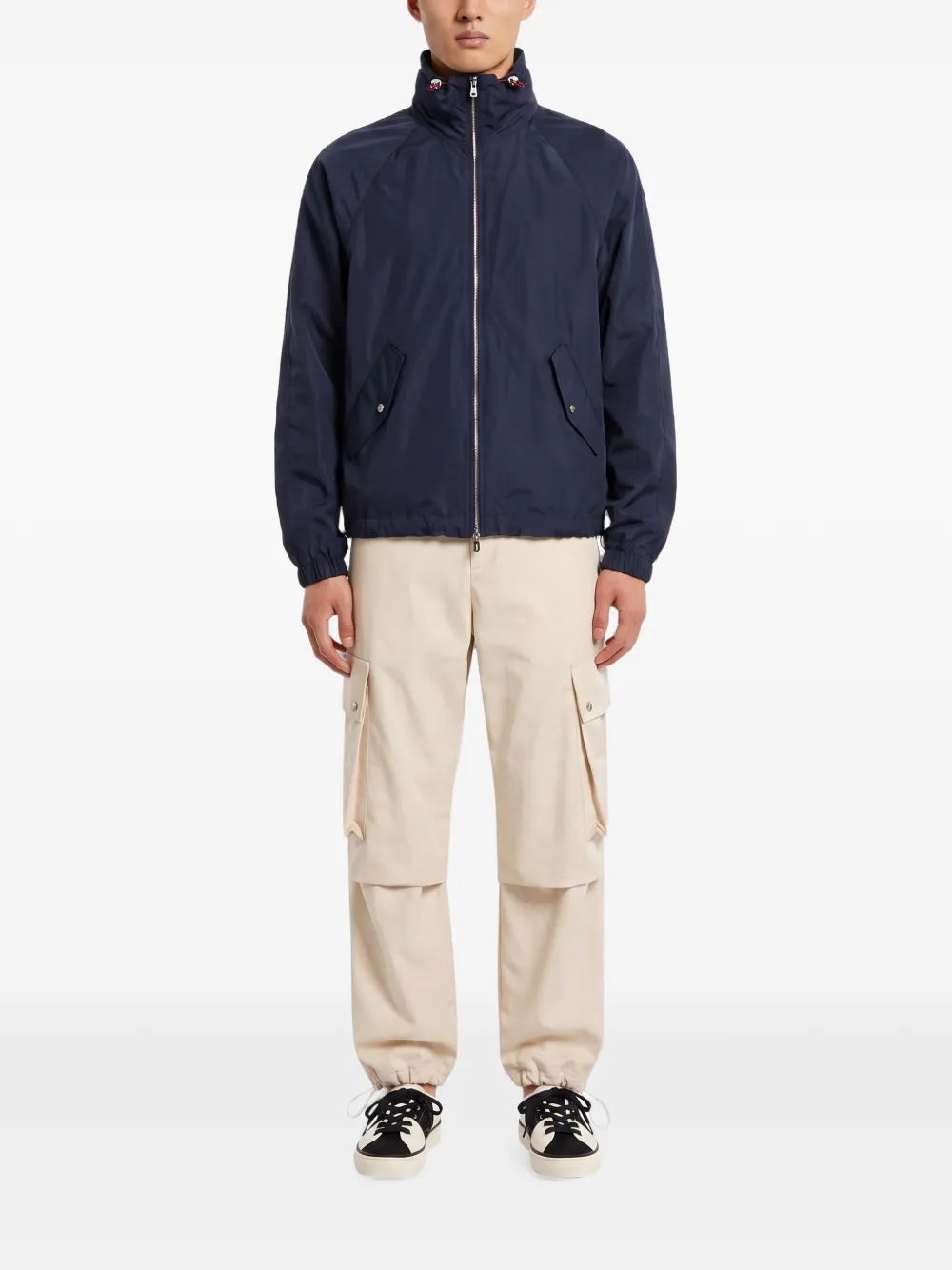 Brunello Cucinelli Jack met raglan mouwen en hoge hals Blauw