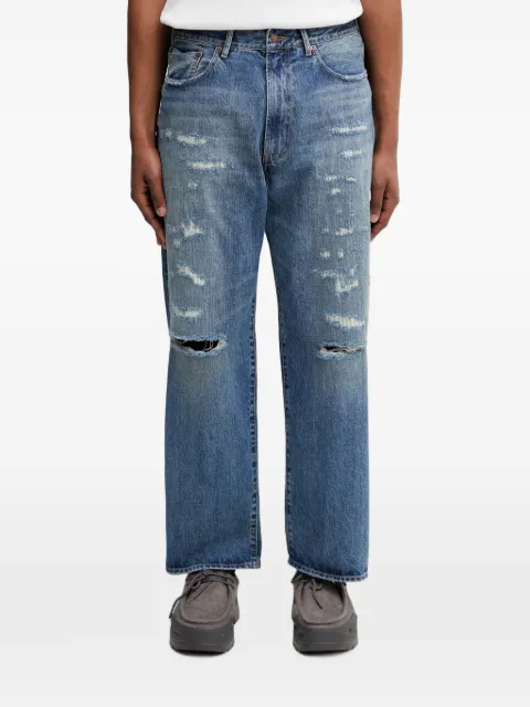 BEAMS distressed-effect jeans