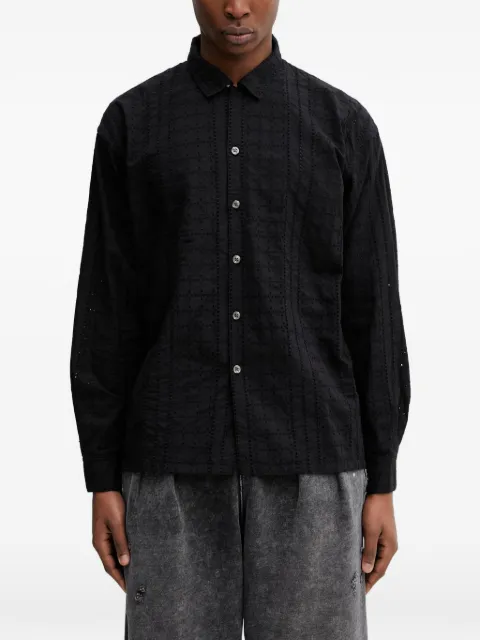 BEAMS broderie-anglaise long-sleeve shirt