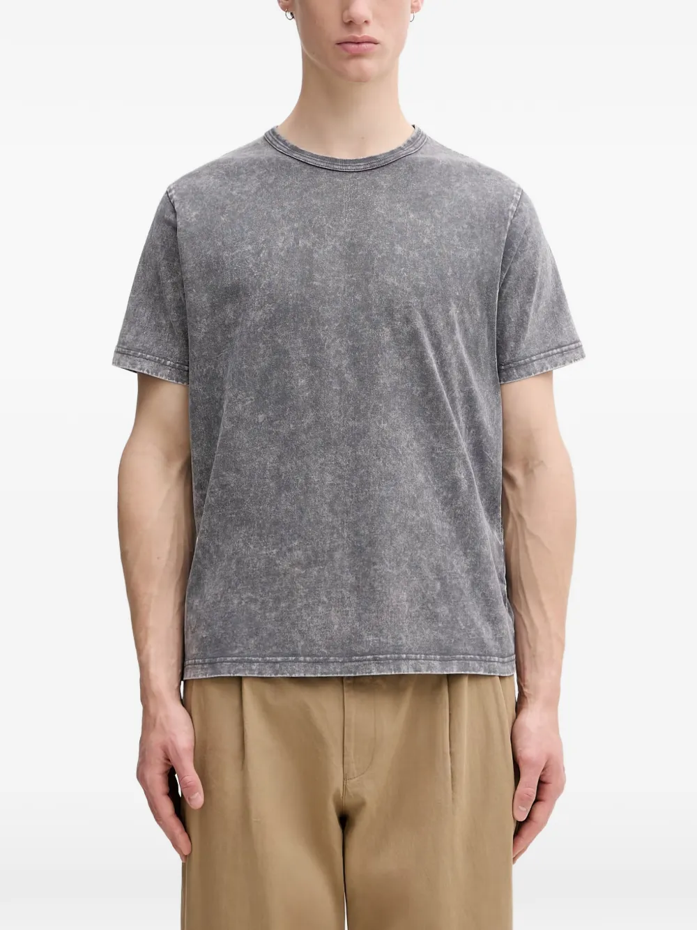 Beams Acid-wash T-shirt In Black