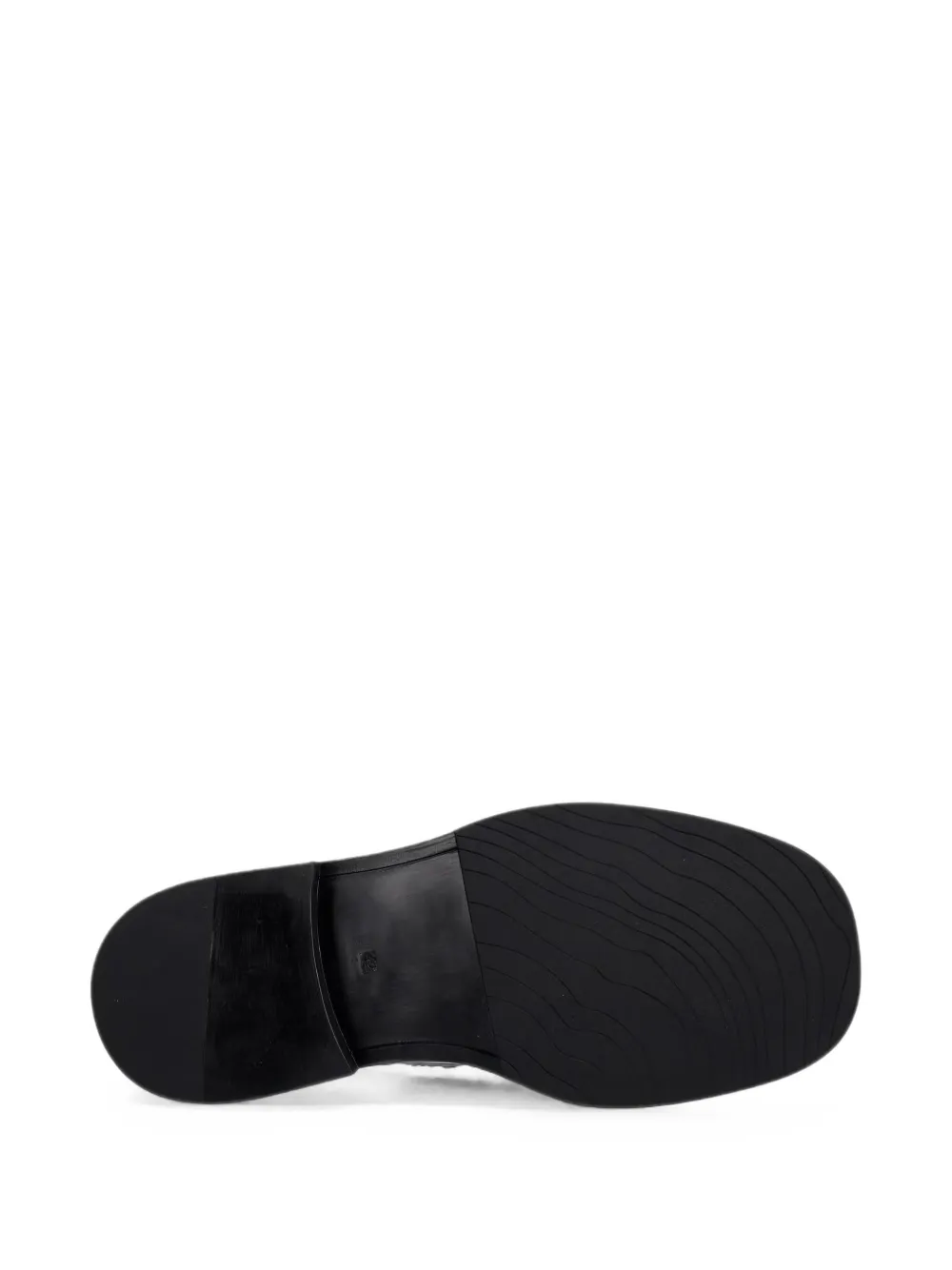 Filling Pieces logo-plaque square-toe loafers Zwart