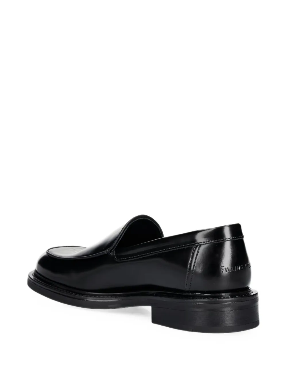 Filling Pieces logo-plaque square-toe loafers Zwart