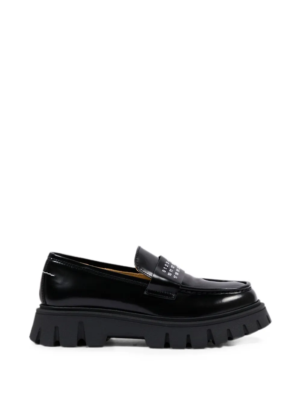 MM6 Maison Margiela Kids logo-print loafers Zwart