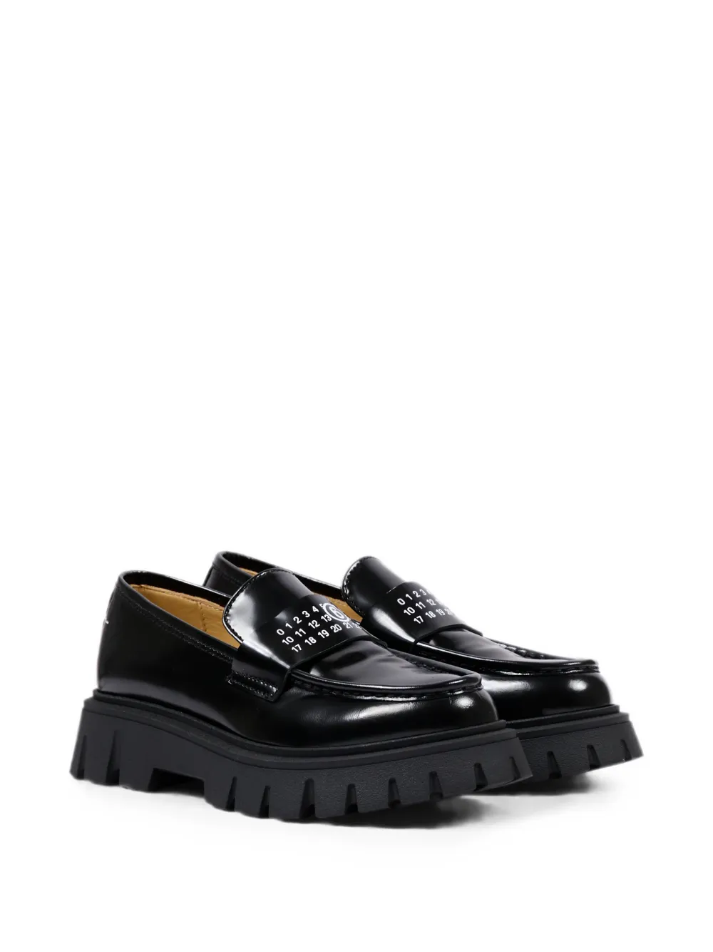 MM6 Maison Margiela Kids logo-print loafers Zwart
