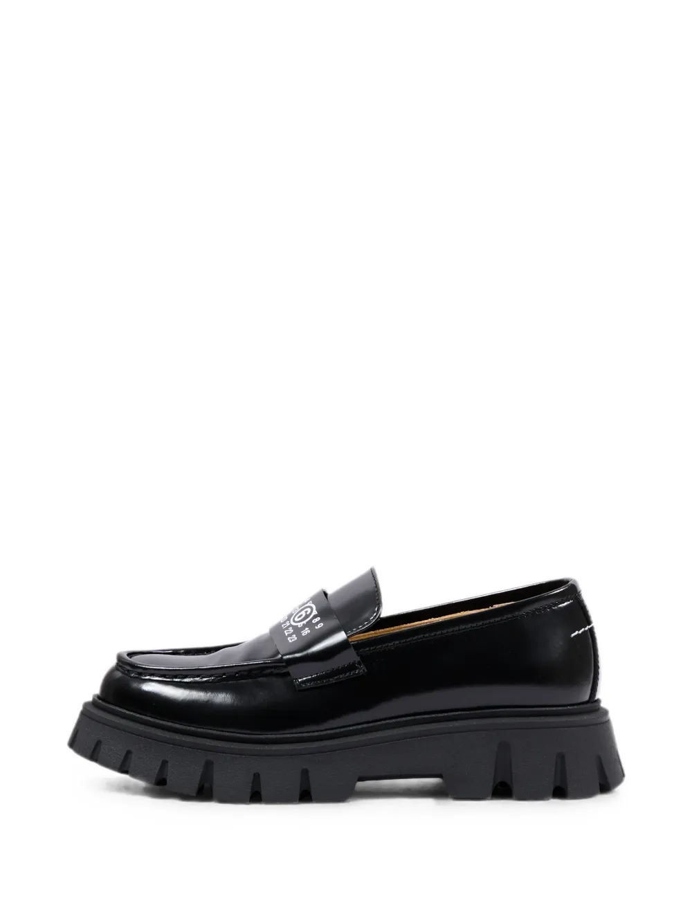 MM6 Maison Margiela Kids logo-print loafers Zwart