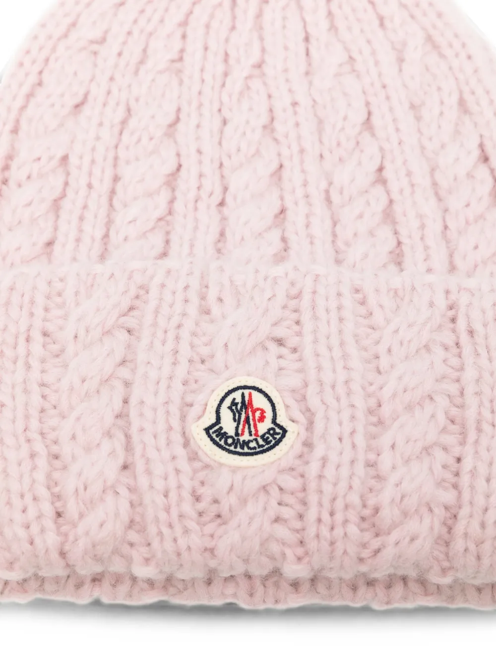 Moncler Kabelgebreide muts Roze