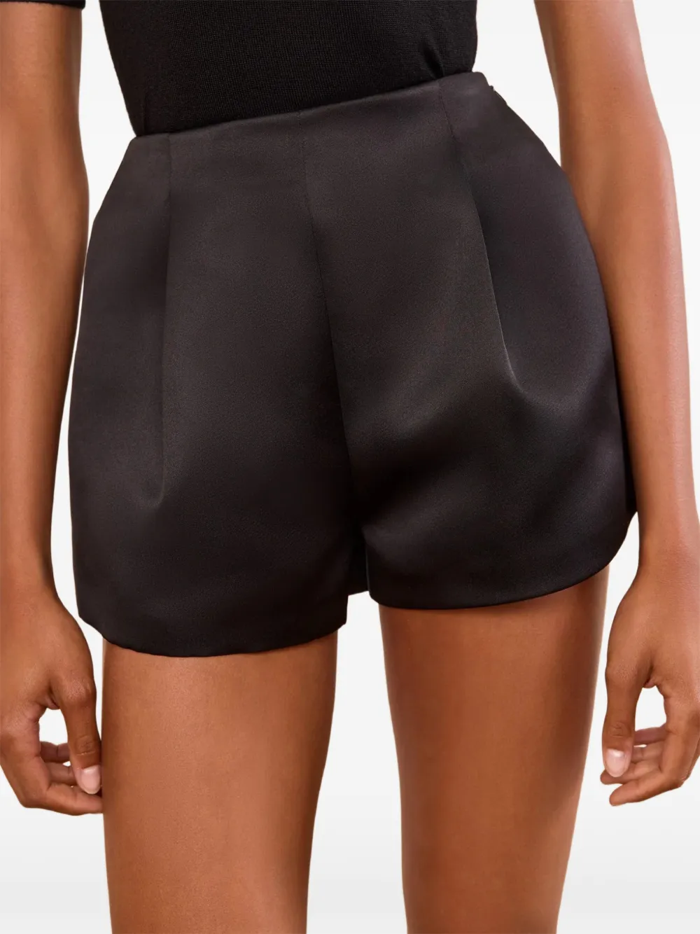 Ulla Johnson Isa geplooide shorts Zwart